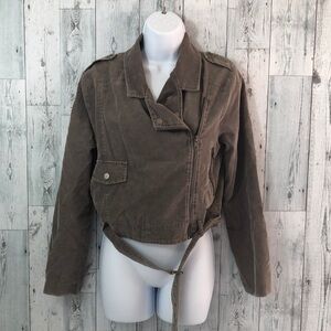 Sadie & Sage Corduroy Moto Jacket NWT Small